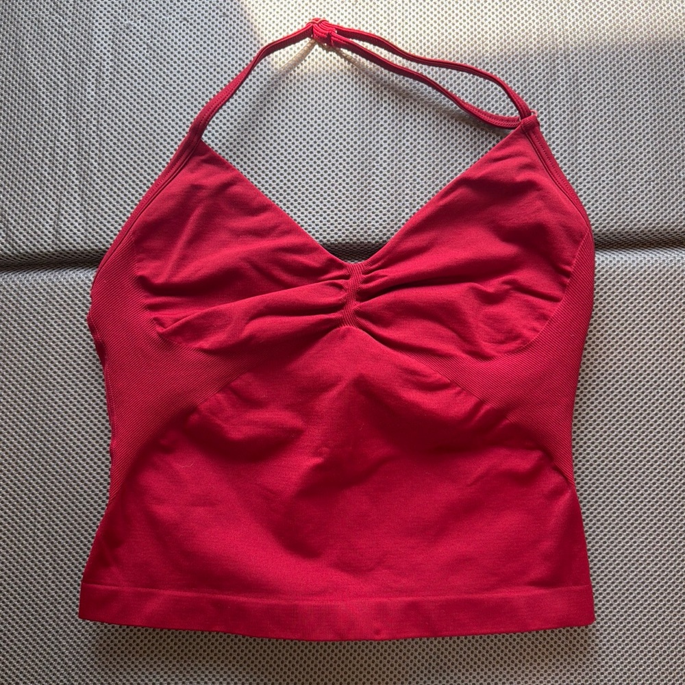 Red Halter Tank Top